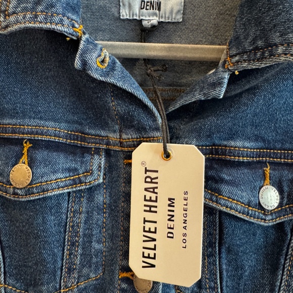 VELVET HEART DENIM JACKET MED - Picture 4 of 5